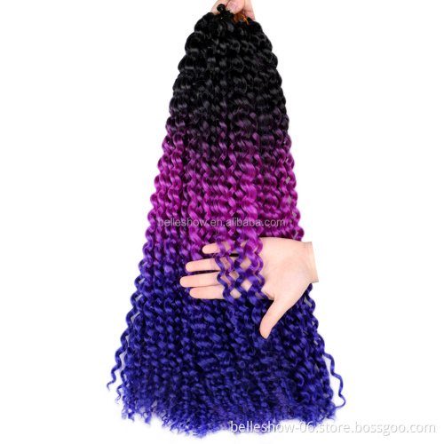 Hot sell New Design 18inch Water wave  Crochet Hair Braid Ombre Color Passion twist hair